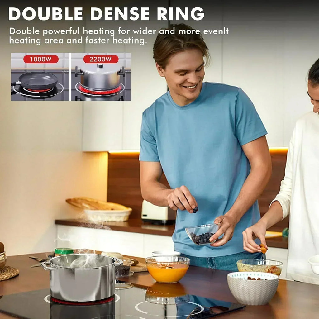 Electric Cooktop 30 Inch - 5 Burners Built-in Ceramic Cooktop 30 Electric Stove Top
