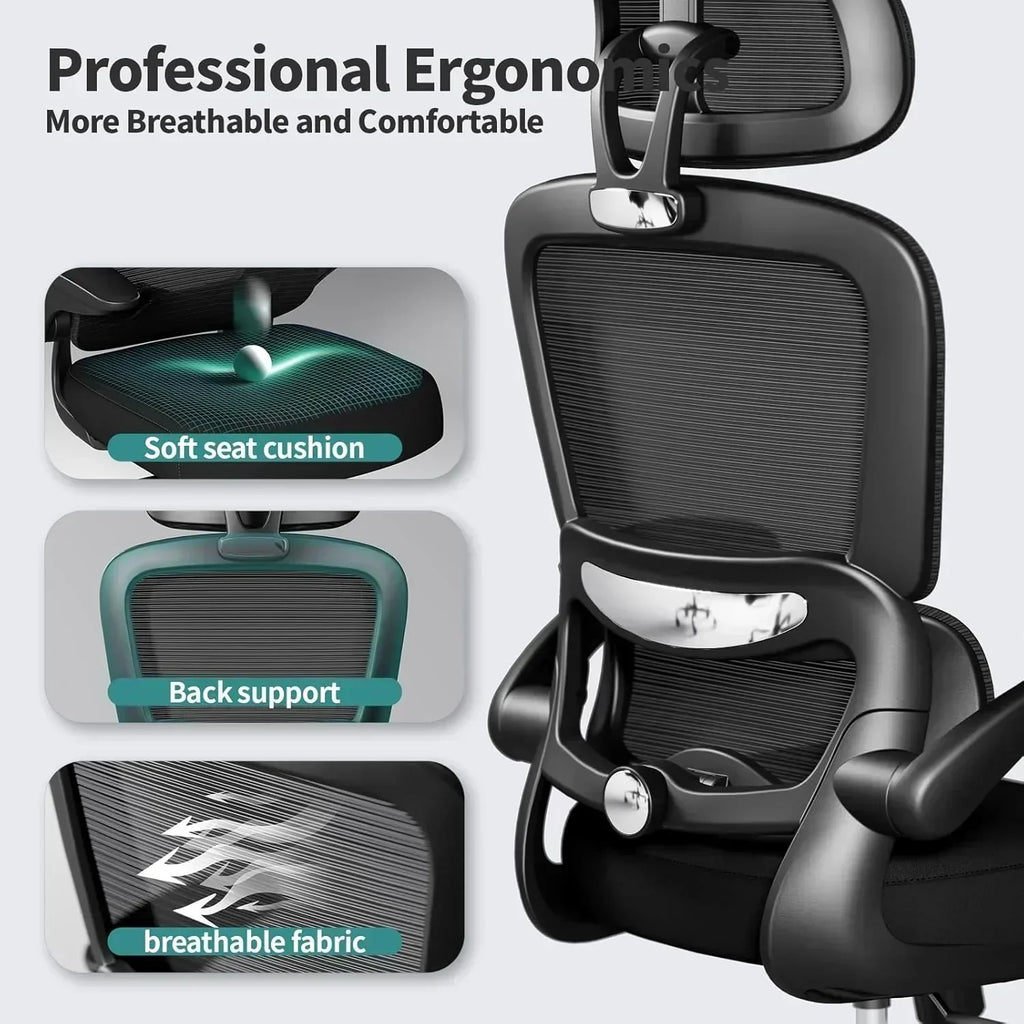 Office Chair Ergonomic Desk Chair 330 lbs Home Mesh Desk Chair Comfortable Gaming Chair