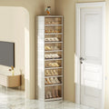 Foldable Shoe Rack Storage Rack 9-Tier - 36 Double Foldable Shoe Cabinet with Doors