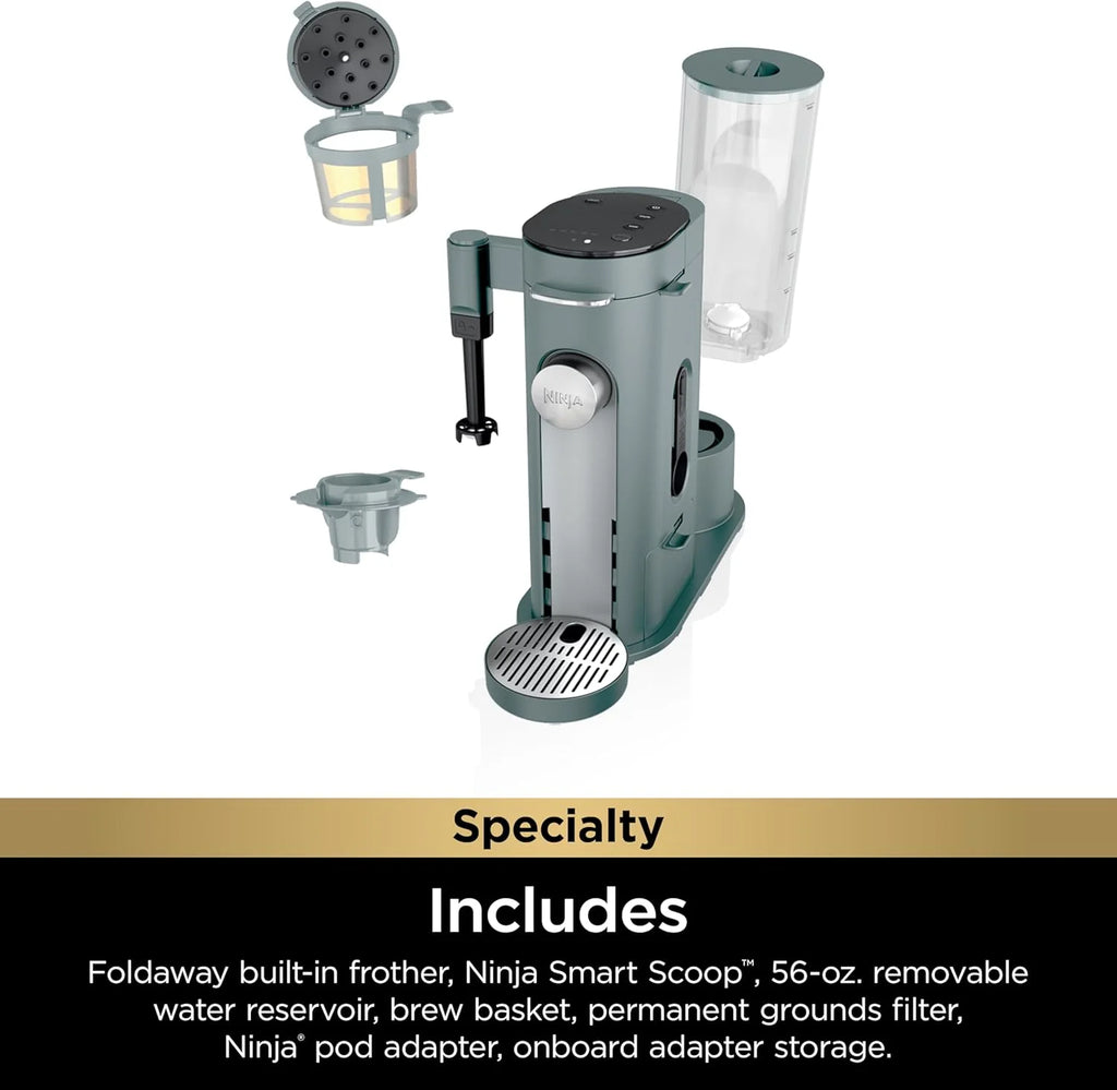 Ninja | Coffee Maker | Single Serve |Brew with Coffee Pods & Grounds| Compatible with K-Cup Coffee Pods | 4 Brew Styles, up to 24oz Cup Sizes & 56oz Removable Reservoir | Black | PB051