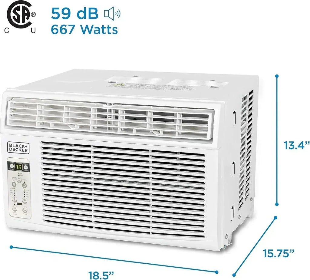 BLACK+DECKER Window Air Conditioner 5000 BTU Cools Up to 150 Square Feet AC Mechanical Controls