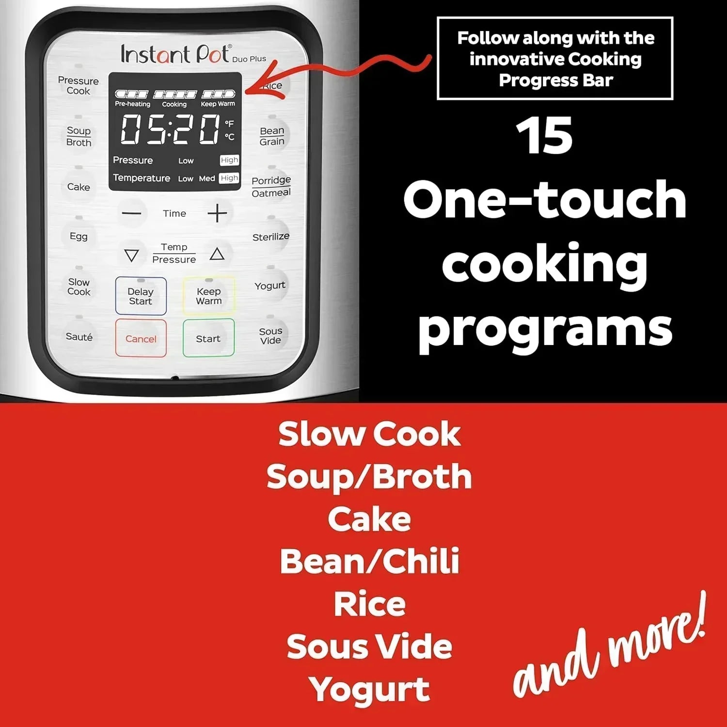 9-in-1 Multicooker Pressure Cooker Slow Cook Rice Maker Steamer Saut�� Yogurt Warmer Sterilizer