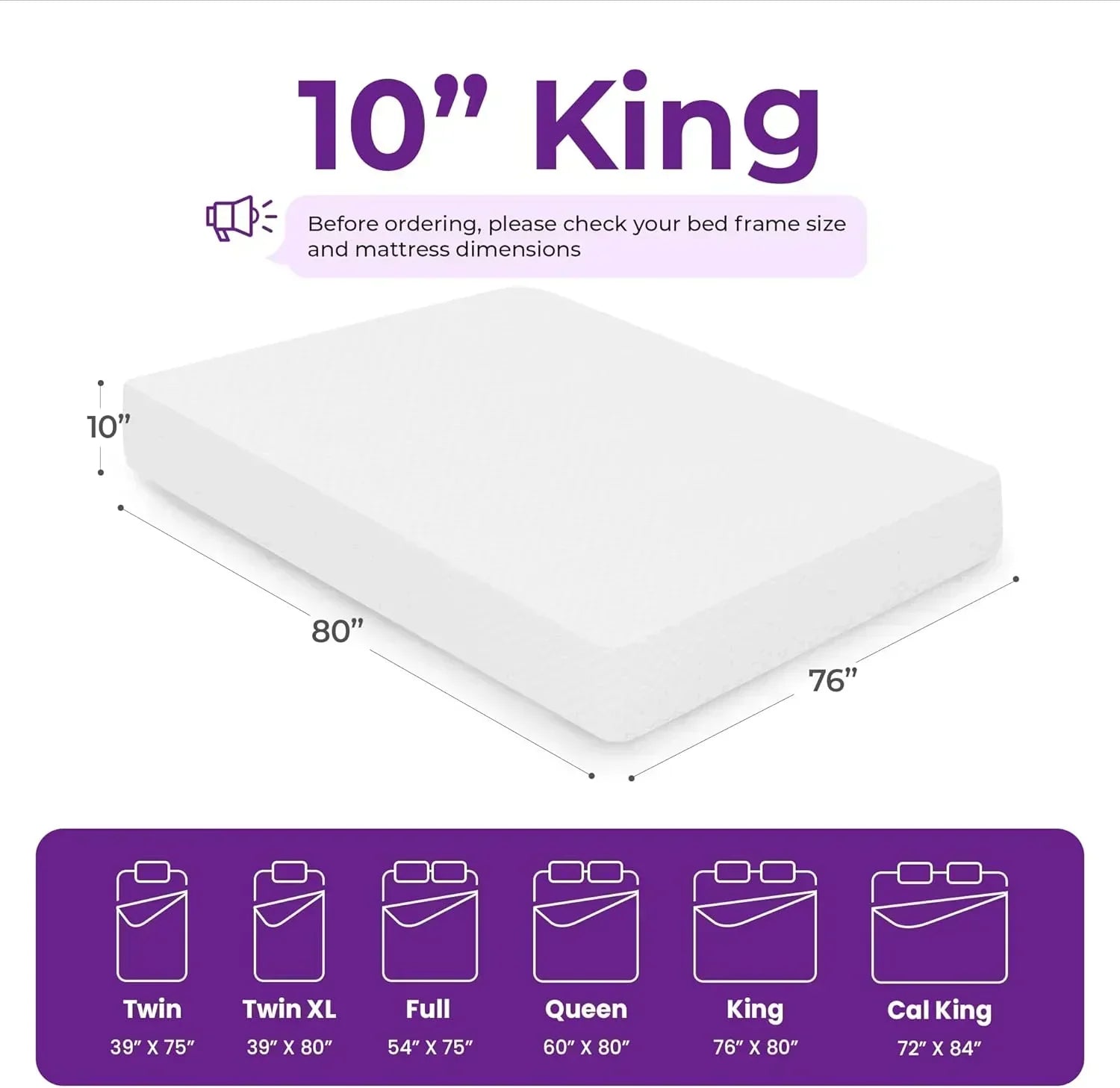 GAESTE 8-inch Fully Cooling Gel Memory Foam Mattress Mattress-in-a-Box