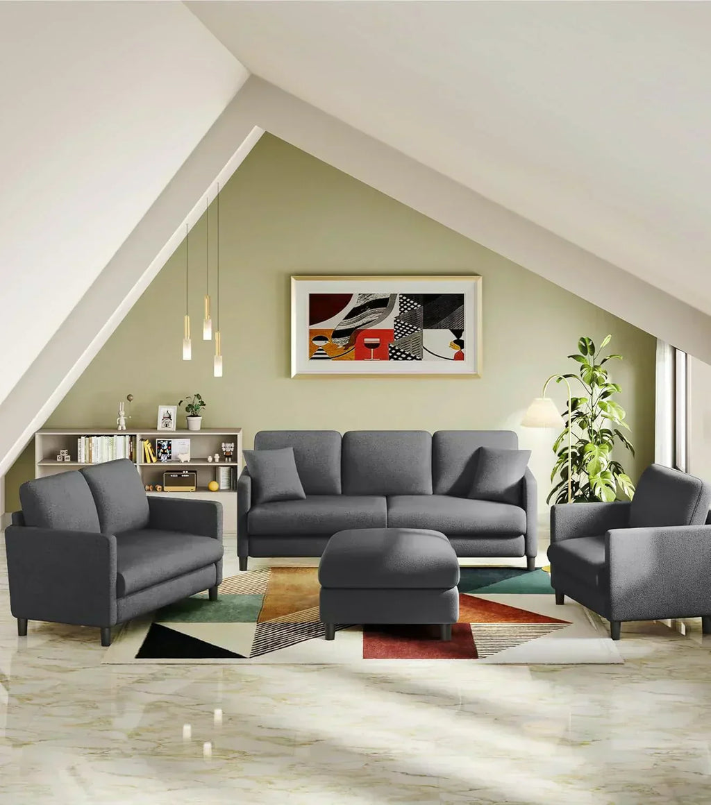 Loveseat Sofa 51 Love Seat Comfy Corduroy Small Loveseat Tool-Free Setup Couch