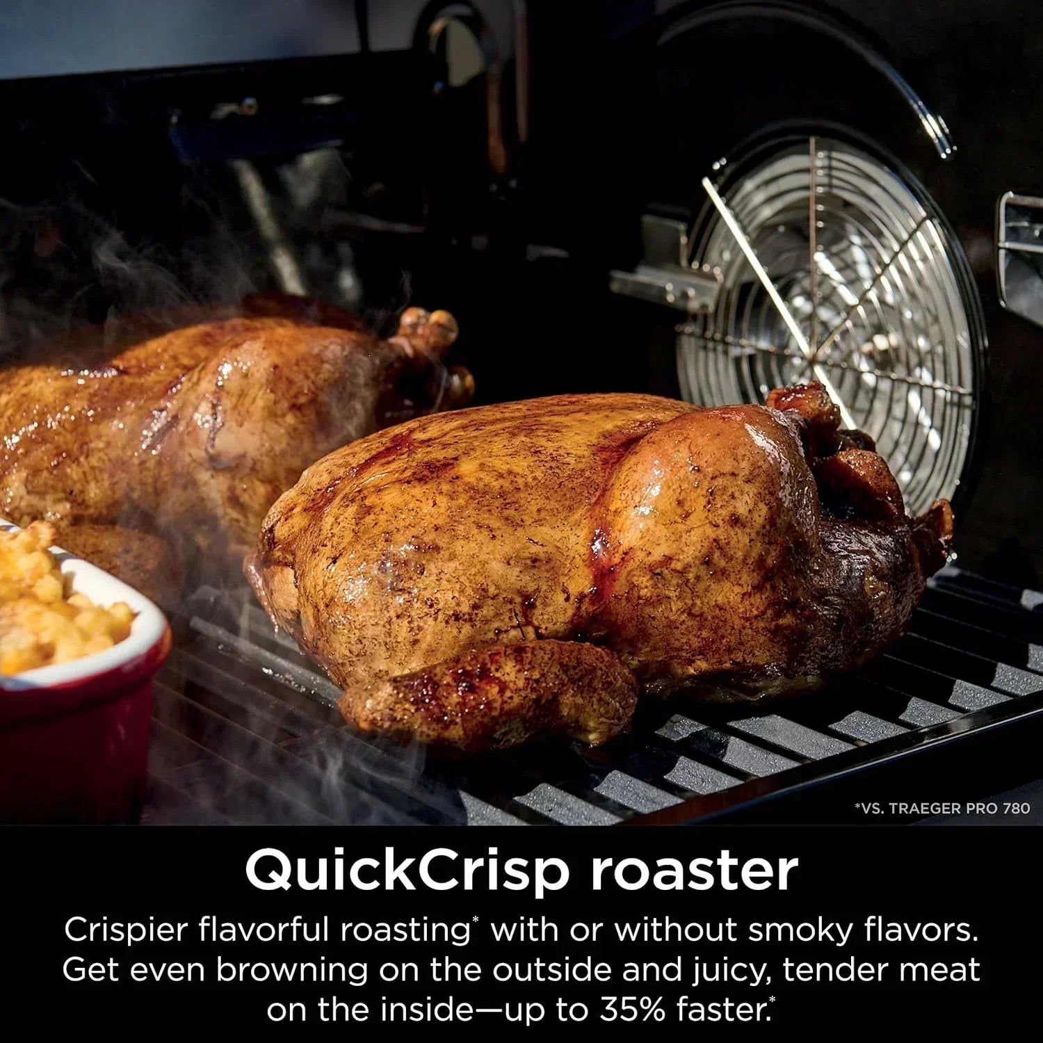 Ninja FlexFlame Grill and Smoker Electric Propane Grill Roaster BBQ Grill 5-in-1 Cooking System