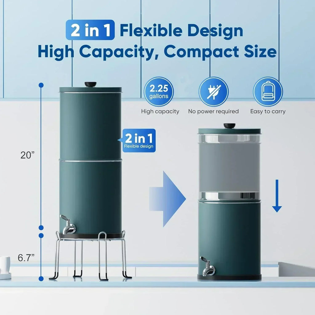 Purewell three-stage 0.01��m ultrafiltration gravity water filtration system 304