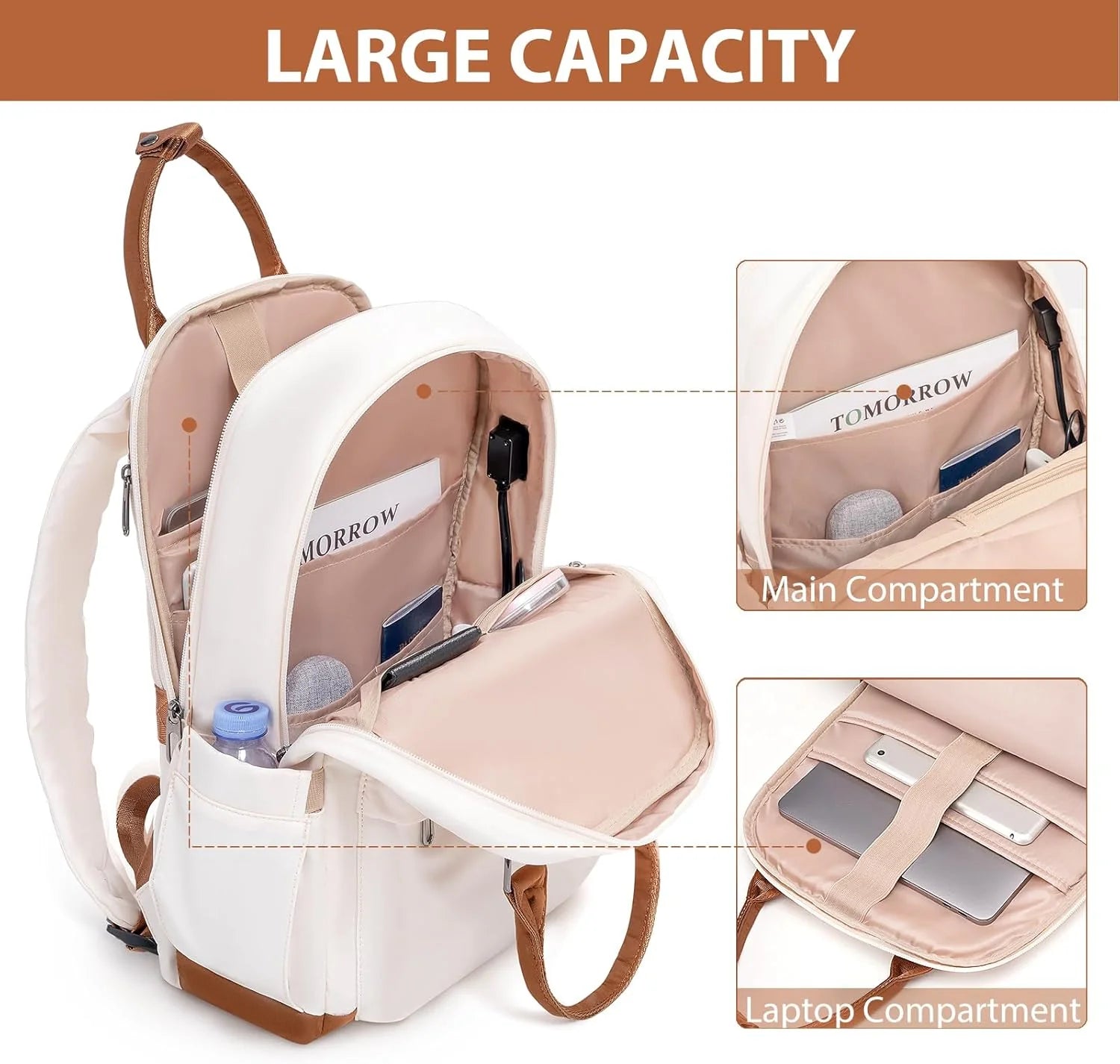 LONG VACATION 6 Piece Luggage Set Carry on Suitcase with ABS+PC hardshell, Spinner Wheels & YKK Zipper TSA Lock