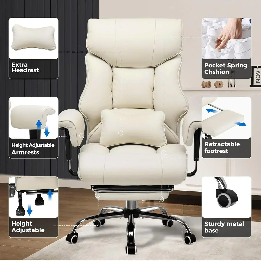 Large Tall Gaming Chair 400 lb Heavy Duty Office Chair