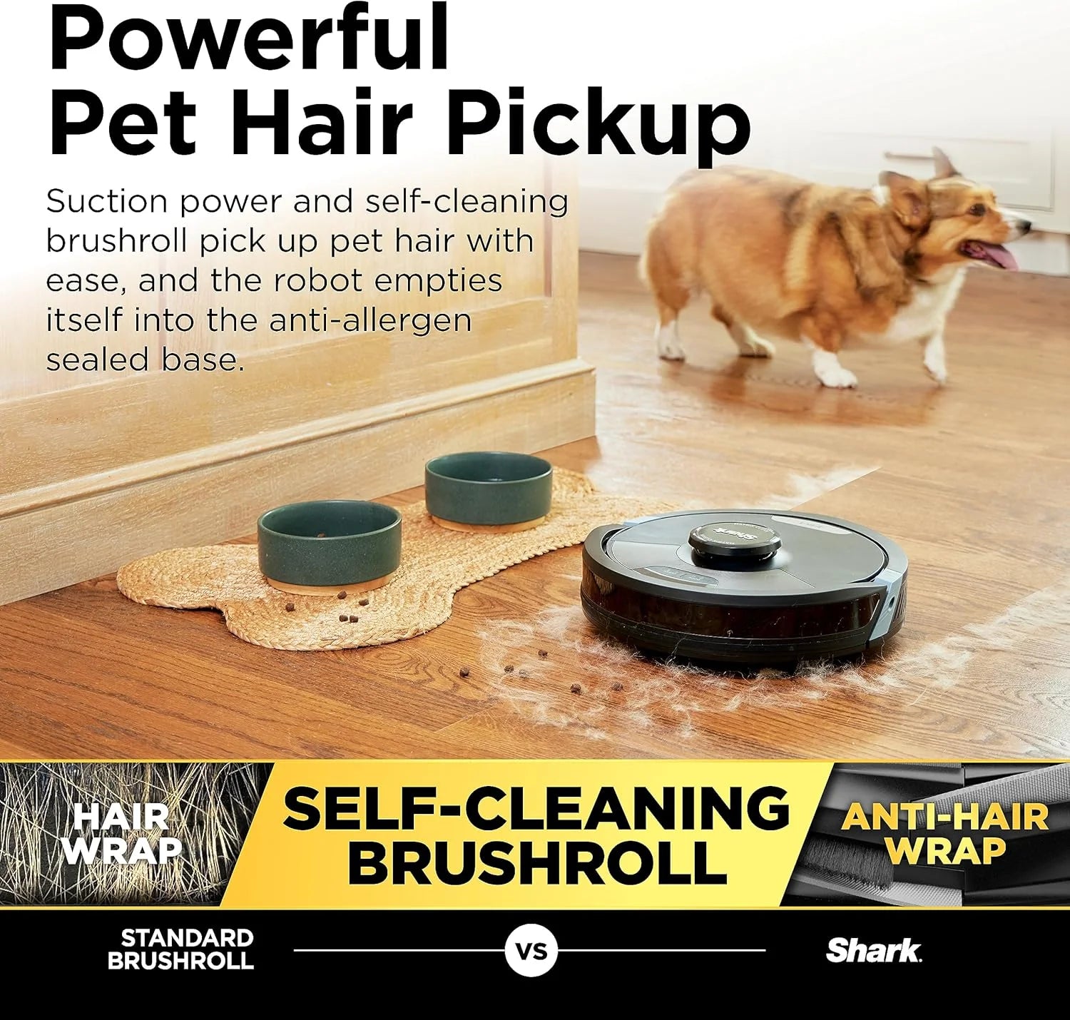 AI Robot Vacuum with XL HEPA Self-Empty Base, Bagless, 60-Day Capacity, LIDAR Navigation, Perfect for Pet Hair, Compatible with Alexa, Wi-Fi Connected, Carpet & Hard Floor, Black