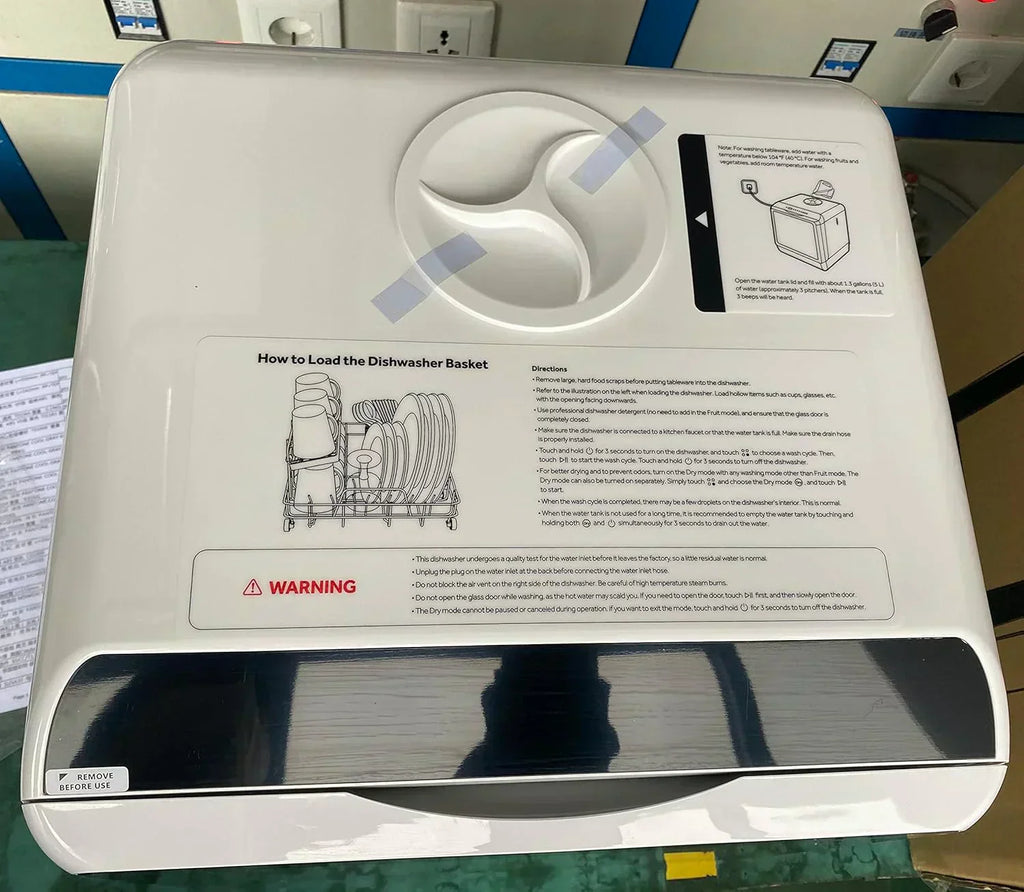 HAVA tabletop dishwasher 6-program portable dishwasher with built-in 5-liter water tank