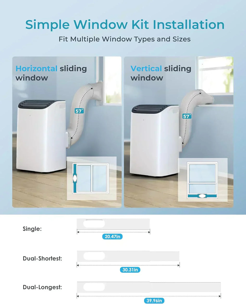 EUHOMY 8,000 BTU Portable Air Conditioners 4-in-1 Portable AC Unit Up to 350 Sq.Ft