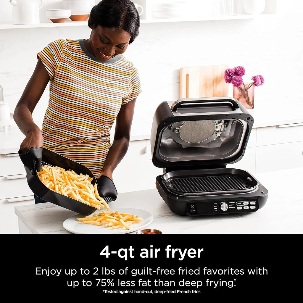 Ninja Foodi Smart XL 6-in-1 Indoor Grill with Air Fry, Bake, Roast, Broil, and Dehydrate, Smart Thermometer