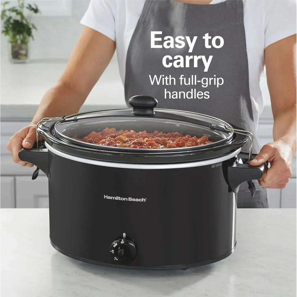 Slow Cooker Extra Large 10 Quart Stay or Go Portable With Lid Lock