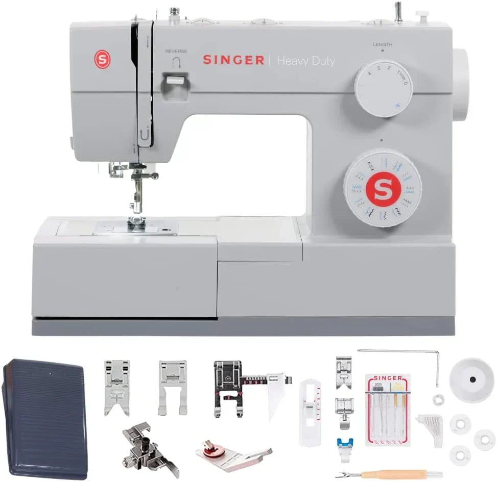 Heavy-Duty 4423 High-Speed Sewing Machine Includes Accessory Kit 97 Stitches One-Step Buttonhole