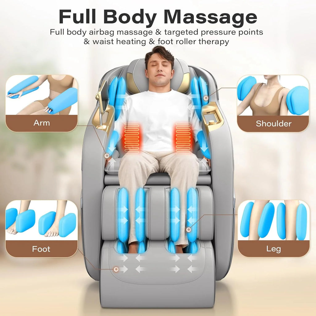 Full Body Massage Chair, 160° Zero Gravity Recliner with Body Scan, 50 SL Track Shiatsu Massage Chair, Spot Massage, Foot Roller