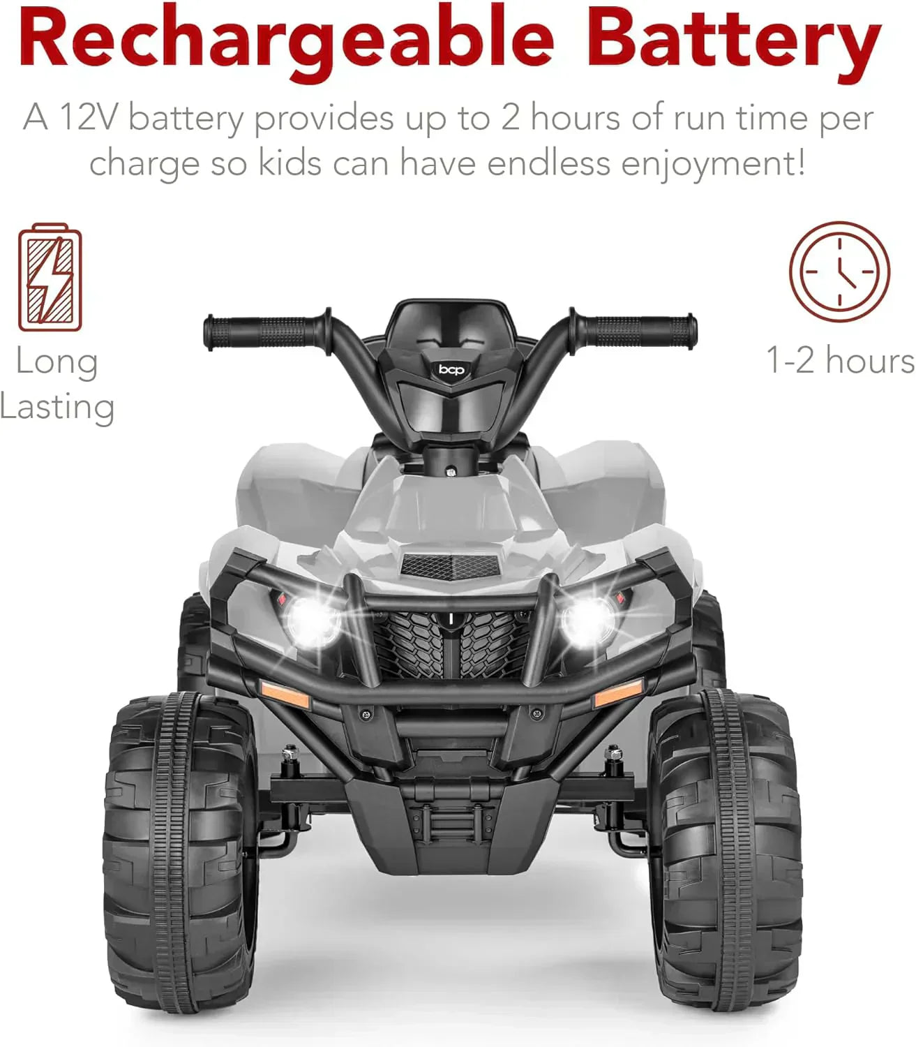 Best Choice Products 12V Kids Ride-On Electric ATV 4-Wheeler Quad Car Toy Bluetooth Audio