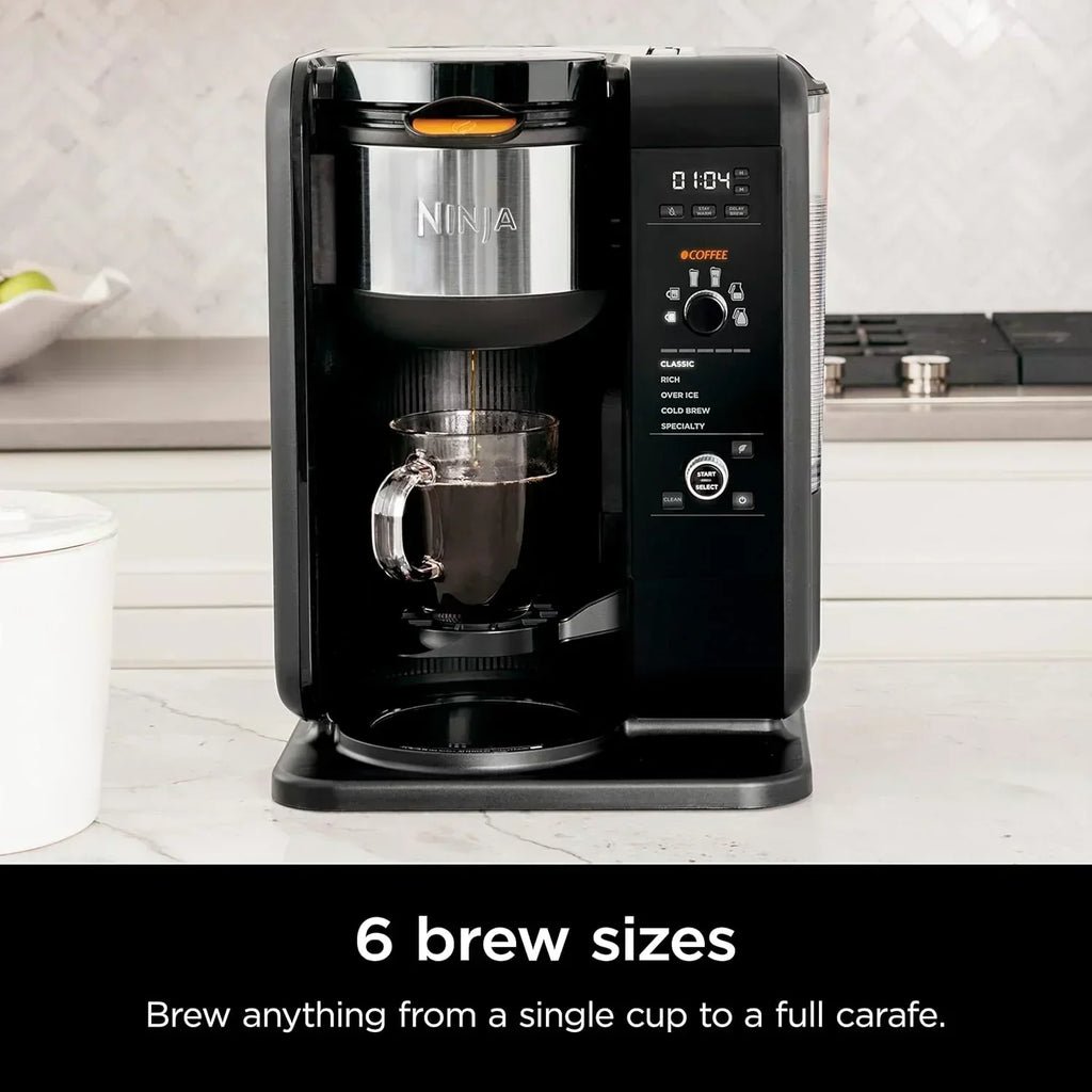 Ninja Hot and Cold Brewed System Tea and Coffee Maker with Auto-iQ 50 oz Thermos
