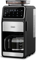 Gevi 10-Cup Drip Coffee Maker with Built-in Grinder, Programmable Brew Coffee Machine with Timer, Reusable Filter, 1.5L Water Tank, Coffee Pot, Warming Plate Burr Grinder Combo