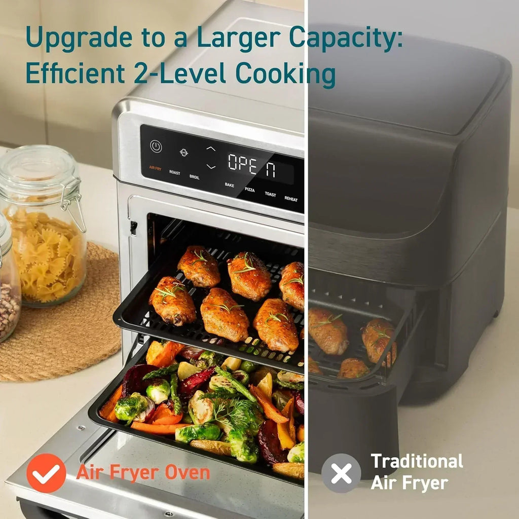 COSORI 11-in-1 air fryer 13-quart capacity combines grilling toasting baking and reheating