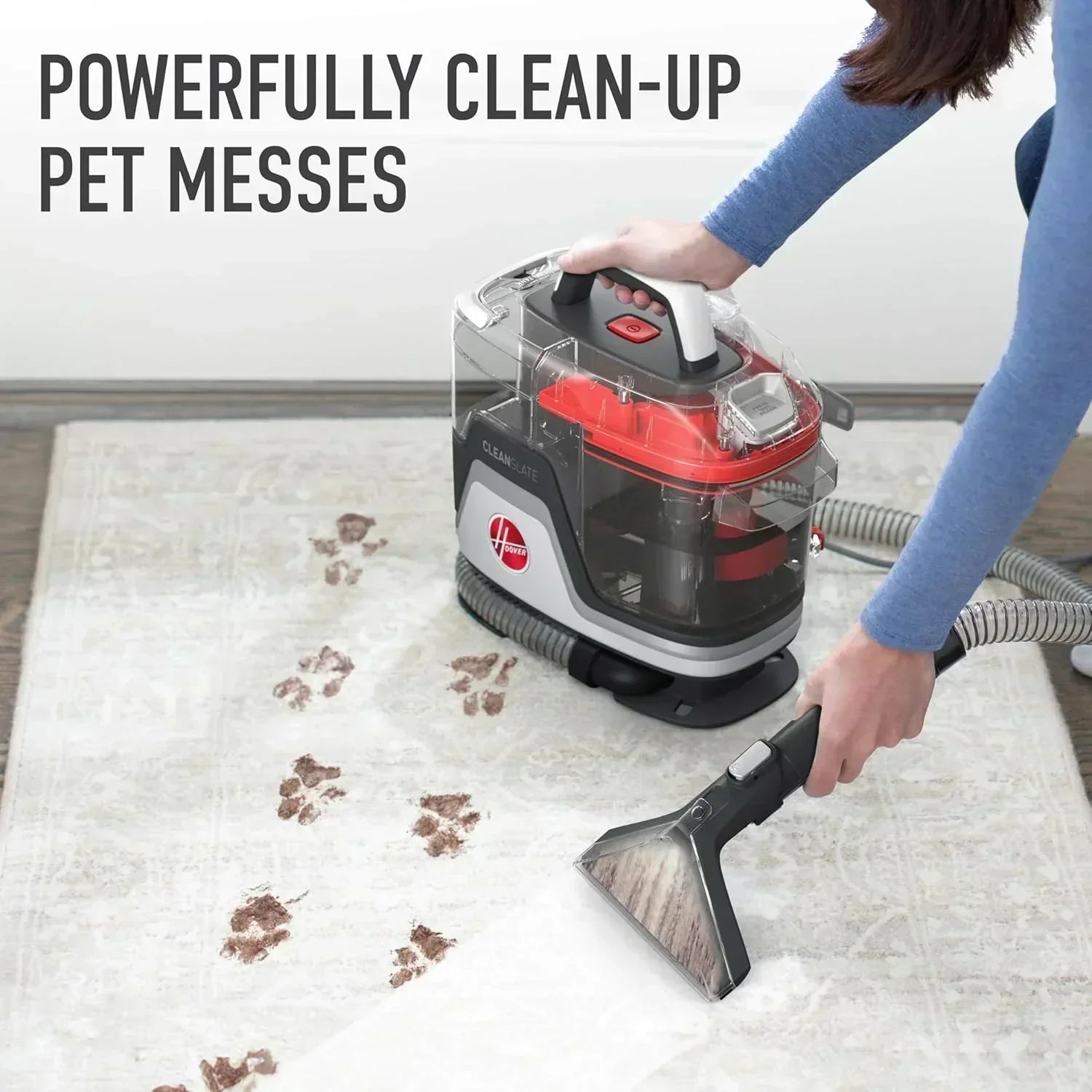Hoover CleanSlate Plus Portable Carpet Upholstery Spot Cleaner with Powerful Suction