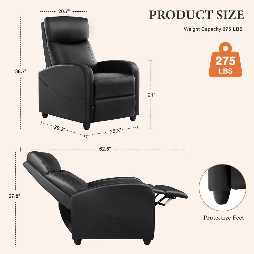 Sweetcrispy Recliner Chair, 360 Swivel Rocker Chair for Adults, Glider Rocker Recliners, Nursery Chairs for Living Room, High Back, Upholstered Deep Seat, Classical Brown
