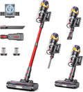 Cordless Vacuum Cleaner, Upgraded 55KPA 650W 70Mins Stick Vacuum with Hurricane Mode, Self-Standing, Touch Screen, 1.8L Dust Cup, Anti-tangle Wireless Vacumm, Vacuum Cleaners for Home/Pet Hair/Carpets