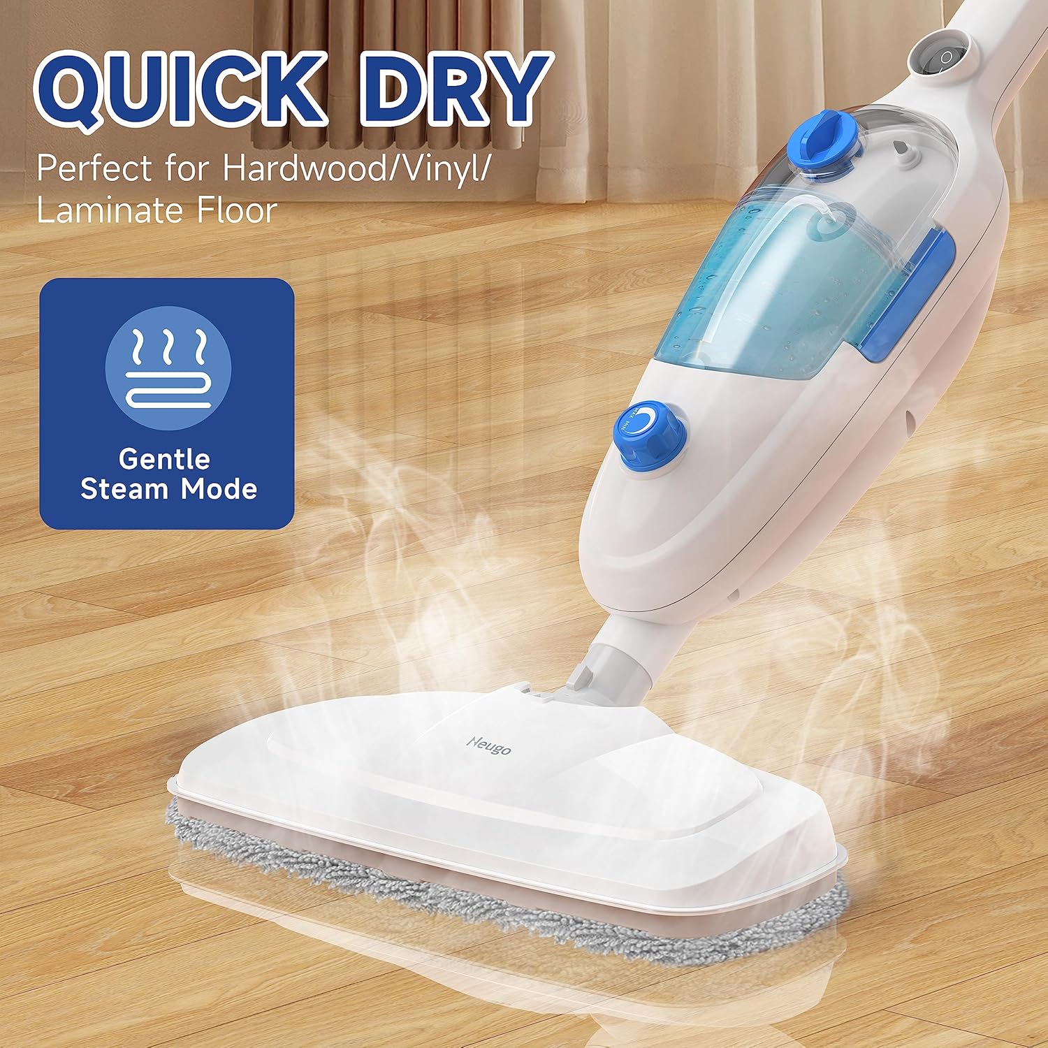 Steam Mop for Hardwood Floor Cleaning Floor Steamer Cleaner Lightweight for Vinyl Laminate