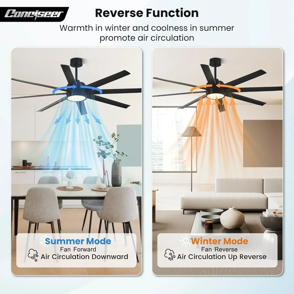 Modern ceiling fan 72 inch bedroom living room library cafe outdoor/industrial